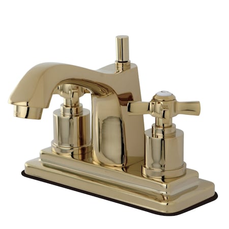 Kingston Brass KS8642ZX 4" Centerset Bathroom Faucet, Polished Brass KS8642ZX